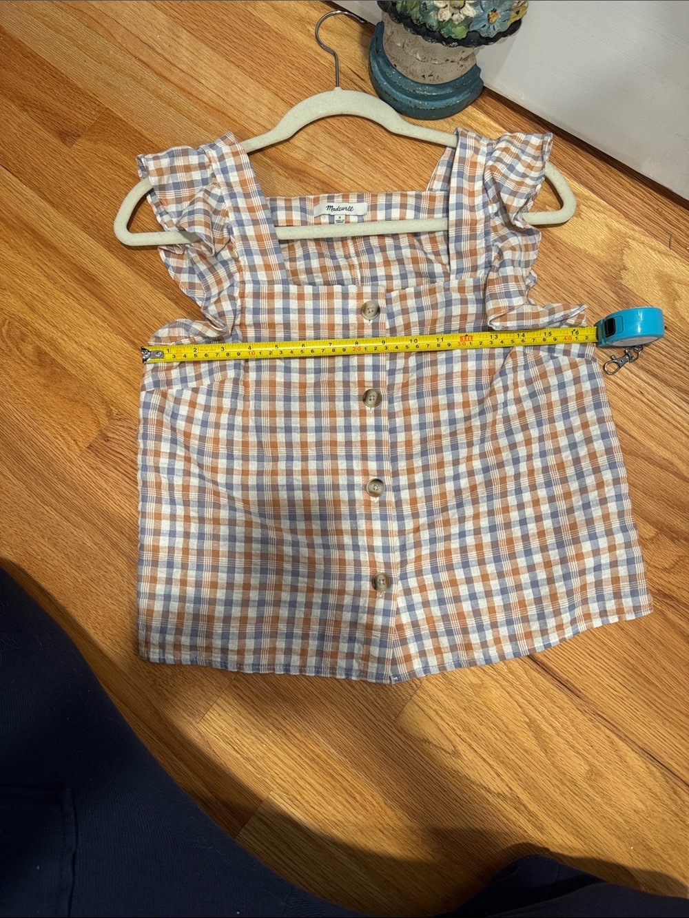 Madewell sleeveless ruffle blouse - Picture 4 of 6